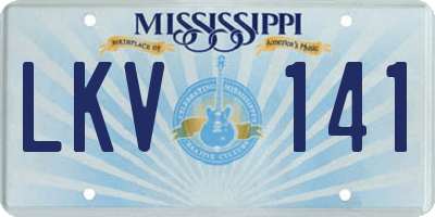 MS license plate LKV141