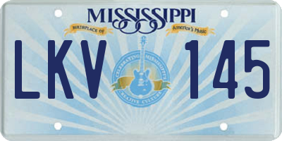 MS license plate LKV145