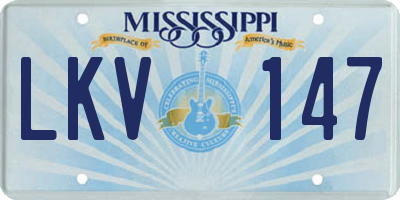 MS license plate LKV147