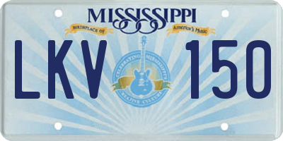 MS license plate LKV150