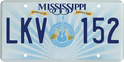 MS license plate LKV152
