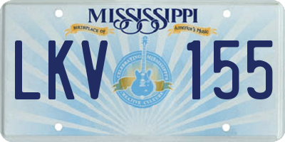 MS license plate LKV155