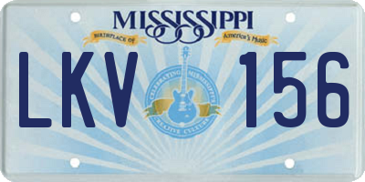 MS license plate LKV156