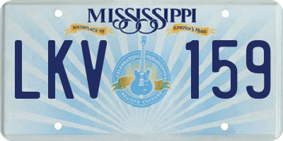 MS license plate LKV159