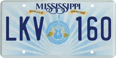 MS license plate LKV160
