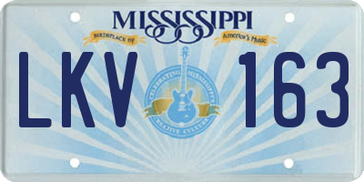 MS license plate LKV163