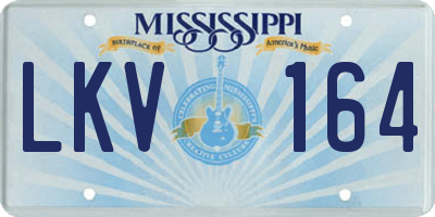 MS license plate LKV164