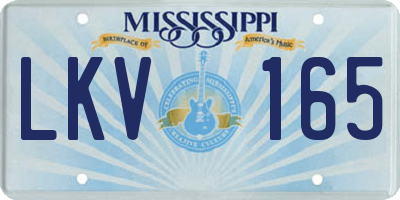 MS license plate LKV165