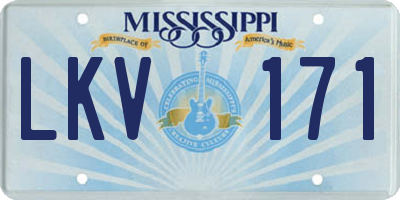 MS license plate LKV171
