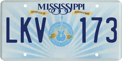 MS license plate LKV173