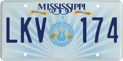 MS license plate LKV174