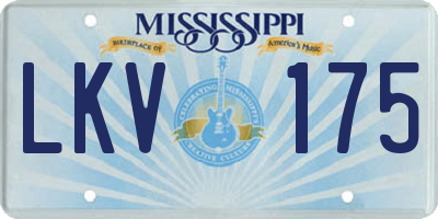 MS license plate LKV175