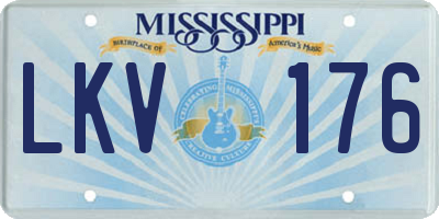 MS license plate LKV176