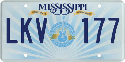MS license plate LKV177