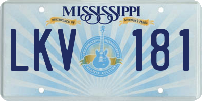 MS license plate LKV181