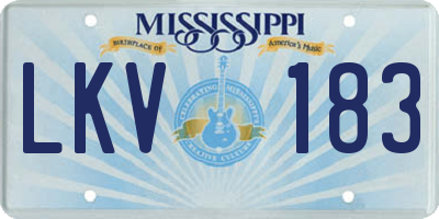 MS license plate LKV183