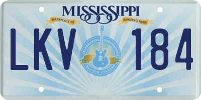 MS license plate LKV184