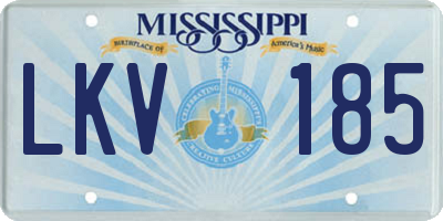 MS license plate LKV185