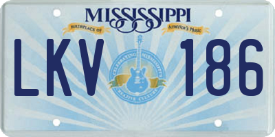 MS license plate LKV186