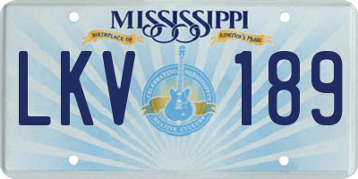 MS license plate LKV189