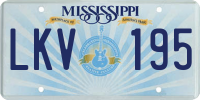 MS license plate LKV195