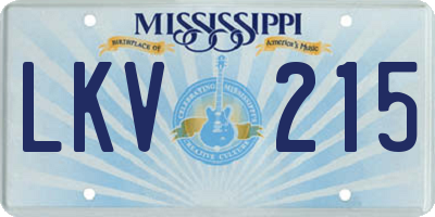 MS license plate LKV215