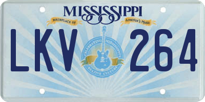 MS license plate LKV264