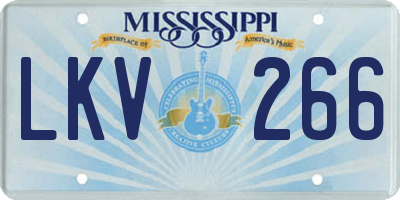 MS license plate LKV266