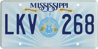MS license plate LKV268