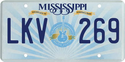 MS license plate LKV269