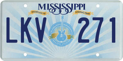 MS license plate LKV271