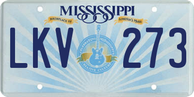 MS license plate LKV273