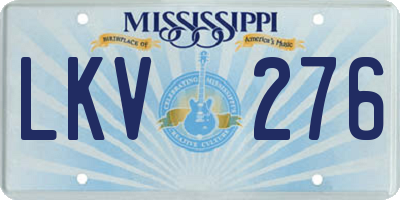 MS license plate LKV276