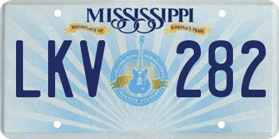 MS license plate LKV282