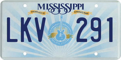 MS license plate LKV291