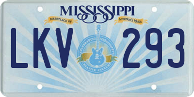 MS license plate LKV293