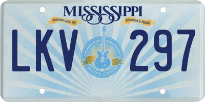 MS license plate LKV297