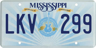 MS license plate LKV299