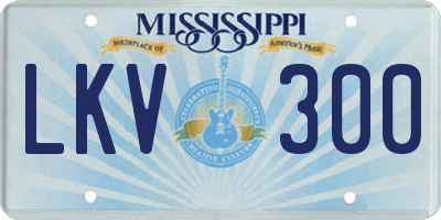MS license plate LKV300