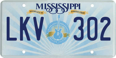 MS license plate LKV302