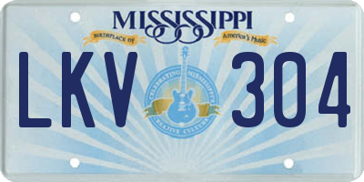 MS license plate LKV304