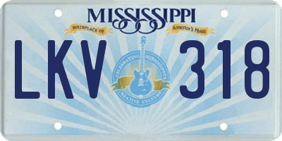 MS license plate LKV318
