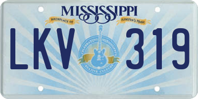MS license plate LKV319