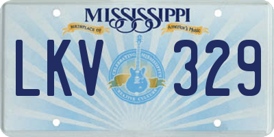 MS license plate LKV329