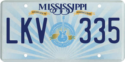 MS license plate LKV335
