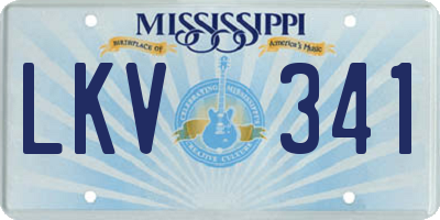 MS license plate LKV341