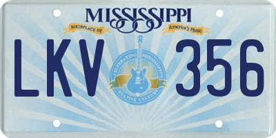 MS license plate LKV356