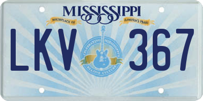 MS license plate LKV367