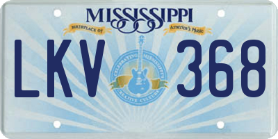 MS license plate LKV368
