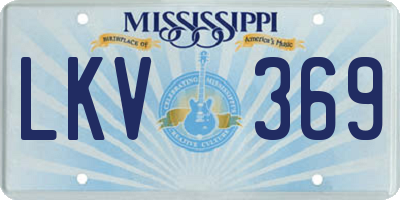 MS license plate LKV369